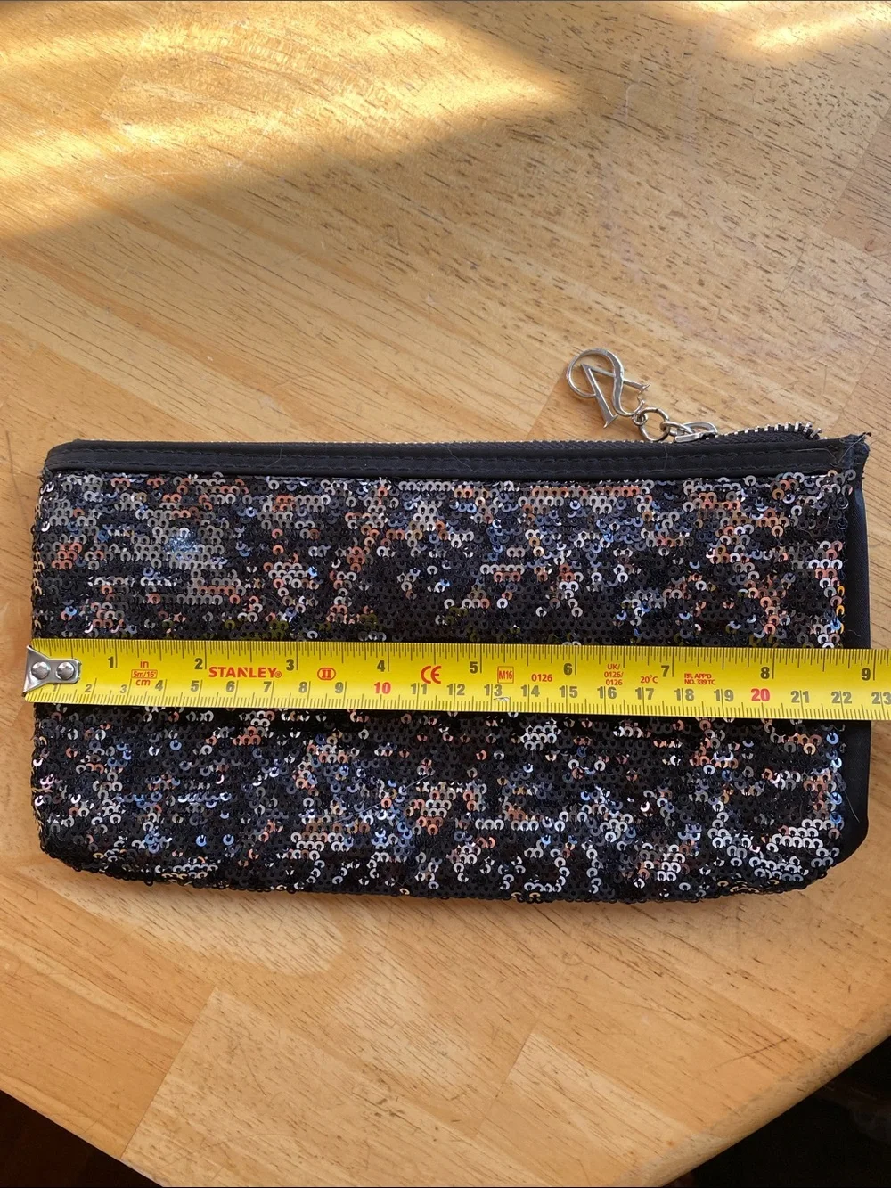 V ! Victoria’s Secret black cosmetic bag